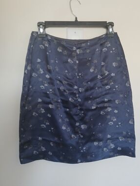 INC International Concepts Navy Floral Pencil Skirt